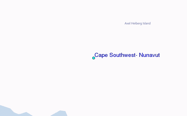 Cape Southwest, Nunavut Tide Station Location Map