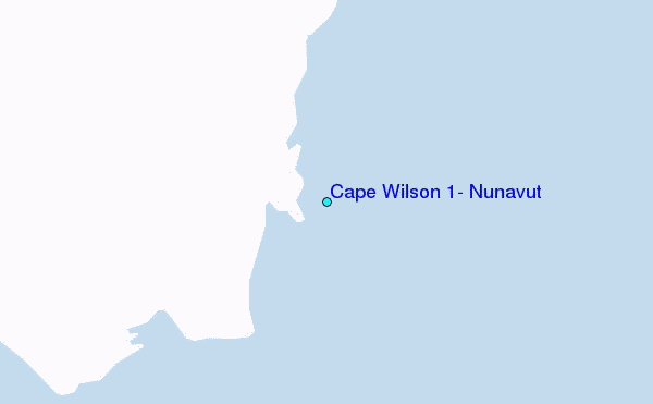 Cape Wilson 1, Nunavut Tide Station Location Map