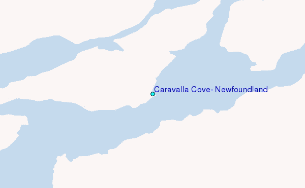 Caravalla Cove, Newfoundland Tide Station Location Map