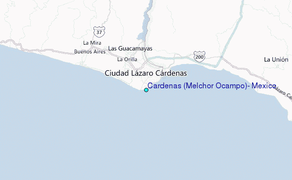 Cardenas (Melchor Ocampo), Mexico Tide Station Location Map