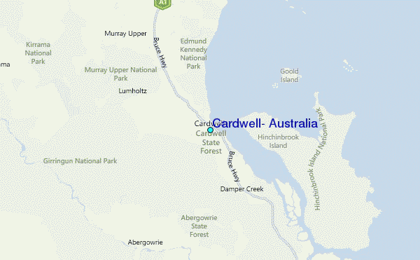 Cardwell, Australia Tide Station Location Map