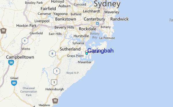Caringbah Tide Station Location Map