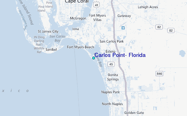 Carlos Point, Florida Tide Station Location Map