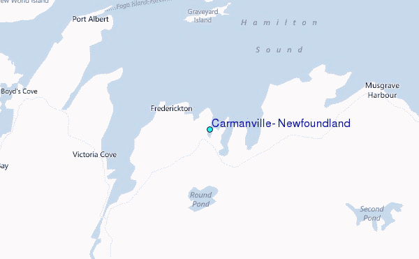 Carmanville, Newfoundland Tide Station Location Map