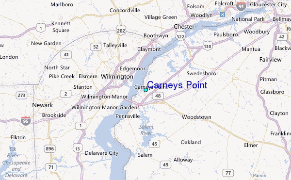Carneys Point Tide Station Location Map