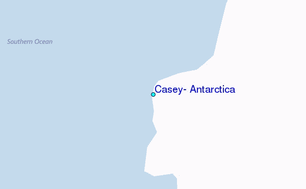 Casey, Antarctica Tide Station Location Map