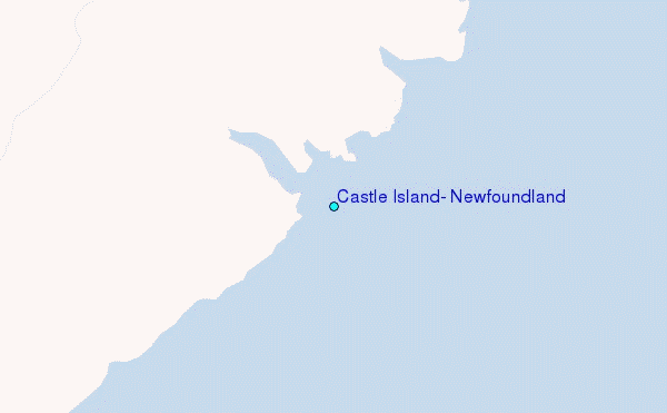 Castle Island, Newfoundland Tide Station Location Map