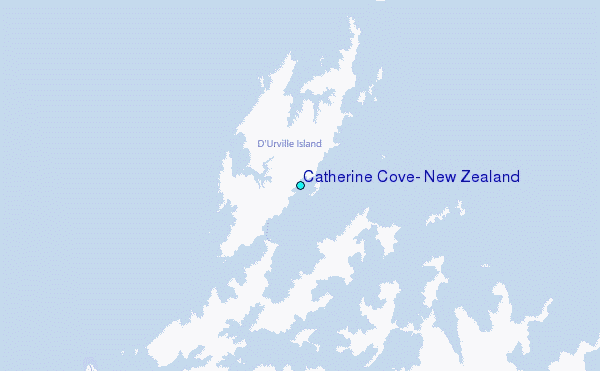 Catherine Cove, New Zealand Tide Station Location Map