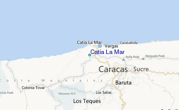 Catia La Mar Tide Station Location Map