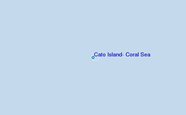 Cato Island, Coral Sea Tide Station Location Map