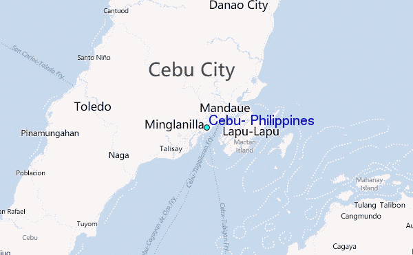 Cebu, Philippines Tide Station Location Map