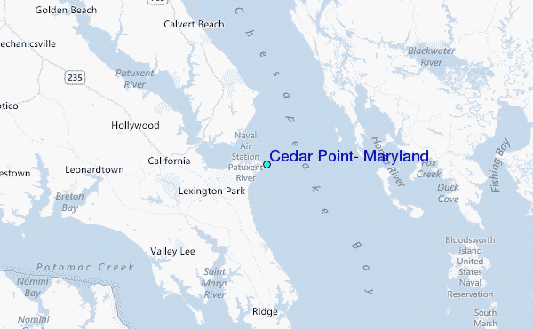 Cedar Point, Maryland Tide Station Location Map