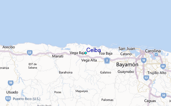 Ceiba Tide Station Location Map