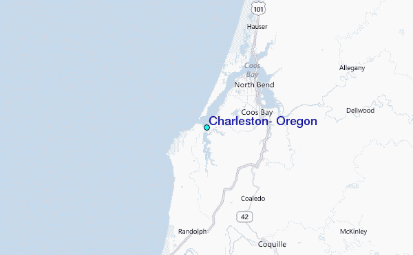 Charleston, Oregon Tide Station Location Map