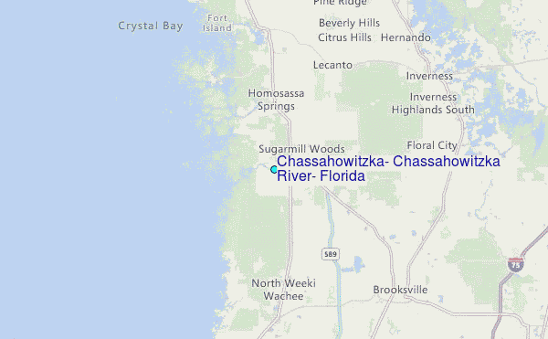 Chassahowitzka, Chassahowitzka River, Florida Tide Station Location Map