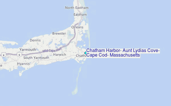 Chatham Harbor, Aunt Lydias Cove, Cape Cod, Massachusetts Tide Station Location Map