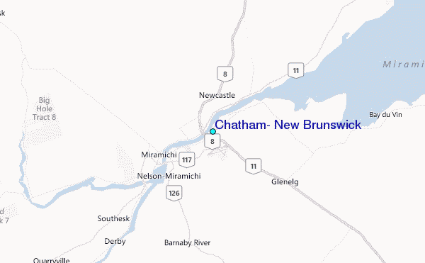 Chatham, New Brunswick Tide Station Location Map
