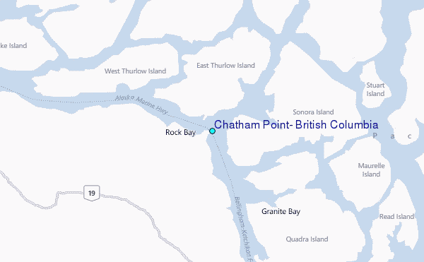 Chatham Point, British Columbia Tide Station Location Map