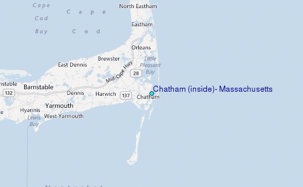 Chatham (inside), Massachusetts Tide Station Location Map