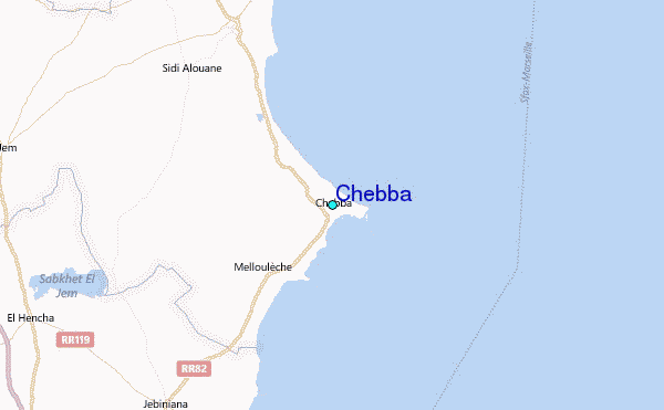 Chebba Tide Station Location Map