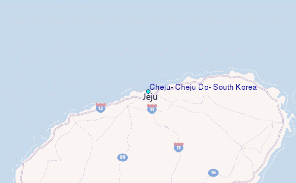 Cheju, Cheju Do, South Korea Tide Station Location Map