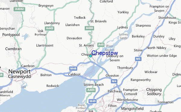 Chepstow Tide Station Location Map