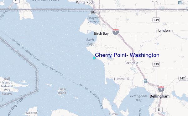 Cherry Point, Washington Tide Station Location Map