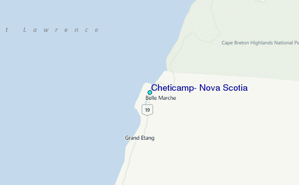 Cheticamp, Nova Scotia Tide Station Location Map