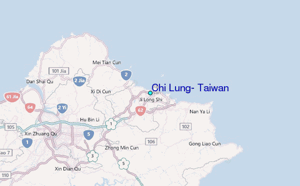 Chi Lung, Taiwan Tide Station Location Map