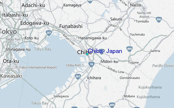 Chiba, Japan Tide Station Location Map