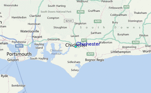 Chichester Tide Station Location Map