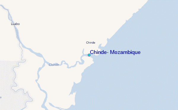 Chinde, Mozambique Tide Station Location Map
