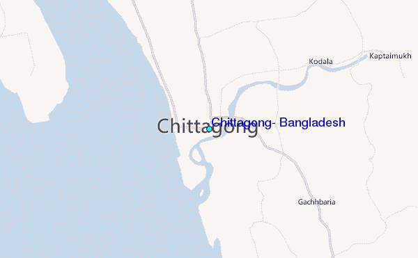 Chittagong, Bangladesh Tide Station Location Map