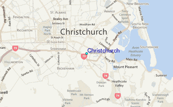 christchurch cruise terminal map