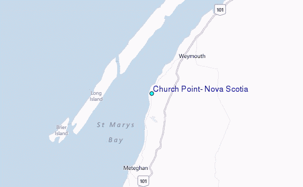 Church Point, Nova Scotia Tide Station Location Map