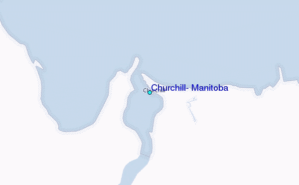 Churchill, Manitoba Tide Station Location Map