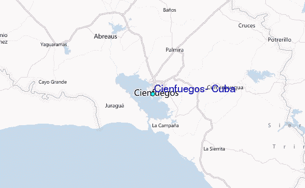 Cienfuegos, Cuba Tide Station Location Map