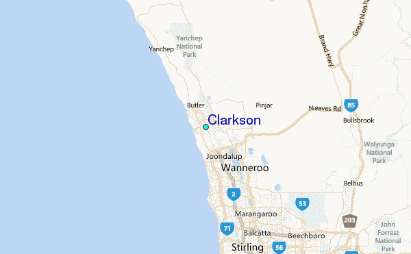 Clarkson Tide Station Location Map