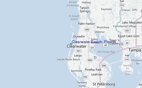 Clearwater Beach, Florida Tide Station Location Map