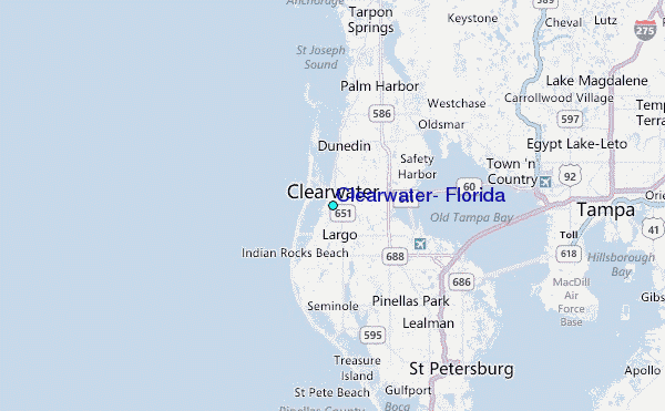 Clearwater, Florida Tide Station Location Map