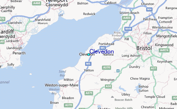 Clevedon Tide Station Location Map