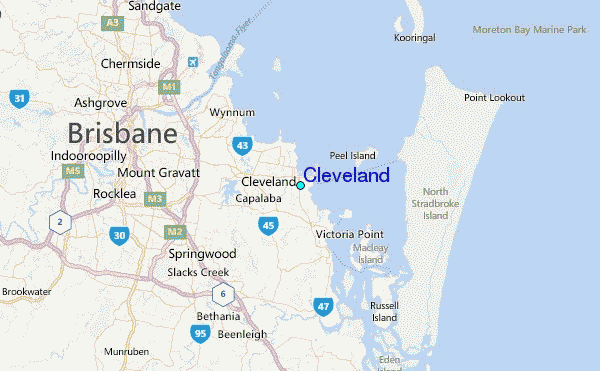 Cleveland Tide Station Location Map