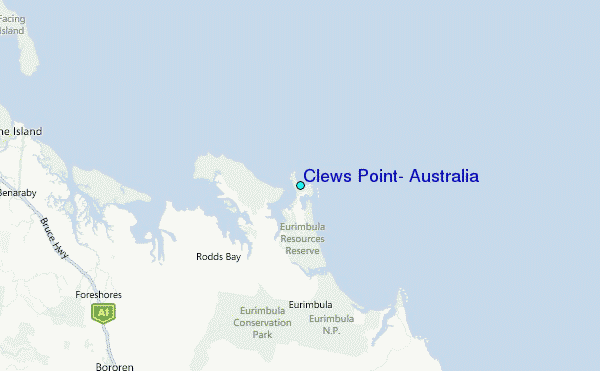 Clews Point, Australia Tide Station Location Map