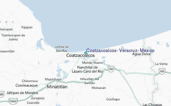 Coatzacoalcos, Veracruz, Mexico Tide Station Location Map