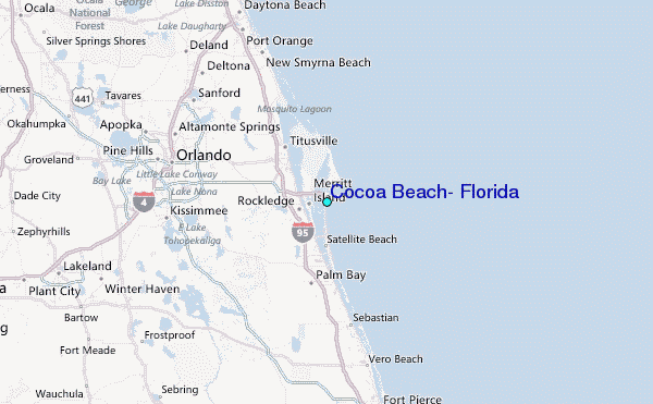 Cocoa Beach Map Of Florida