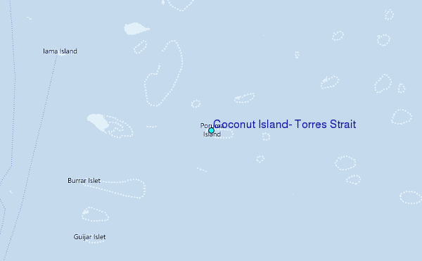 Coconut Island, Torres Strait Tide Station Location Map