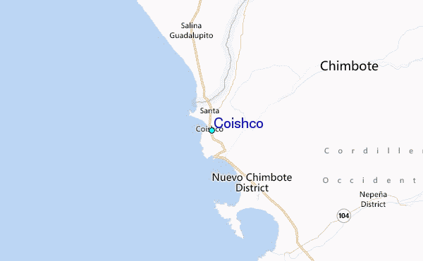 Coishco Tide Station Location Map