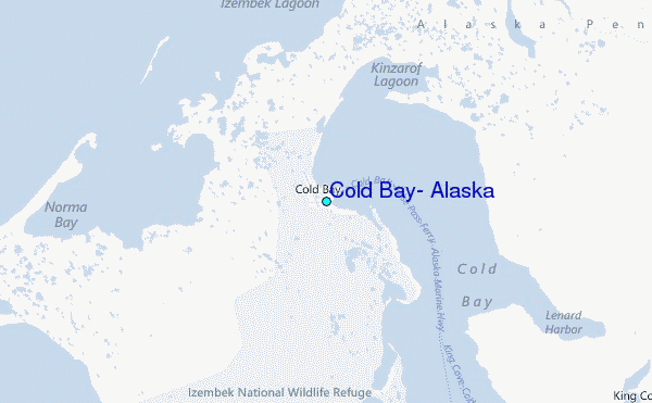 Cold Bay, Alaska Tide Station Location Map