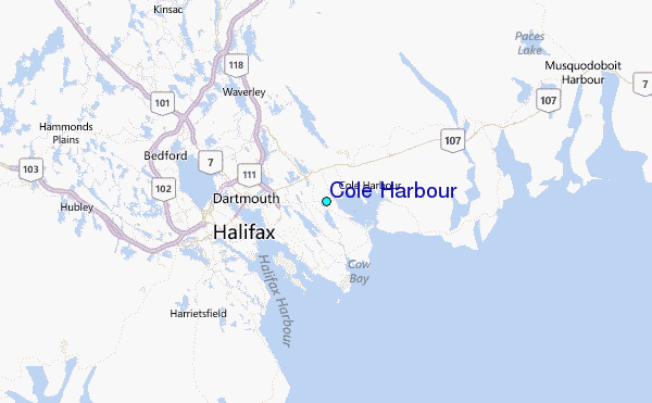 Cole Harbour Tide Station Location Map