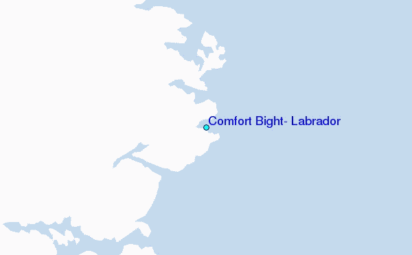 Comfort Bight, Labrador Tide Station Location Map